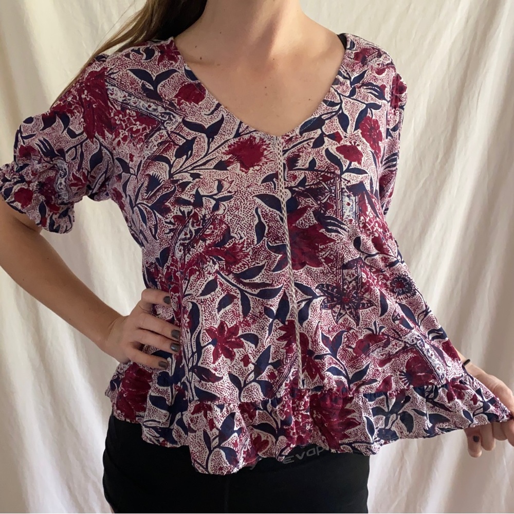Boho Floral Lucky Blouse